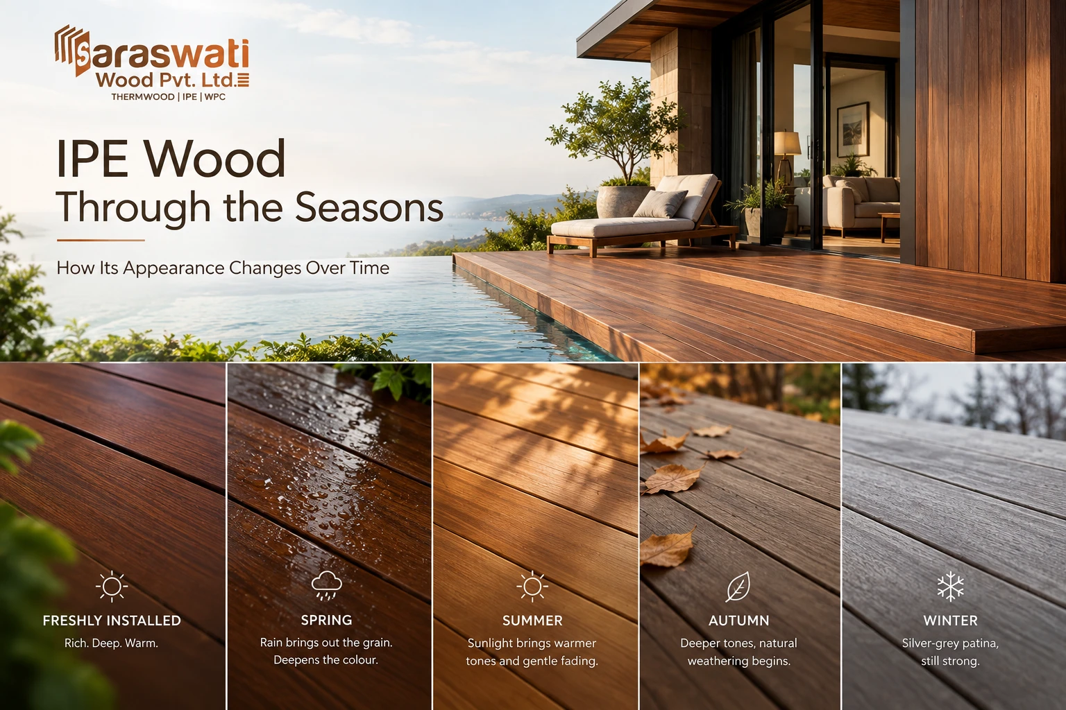 IPE Wood Through the Seasons: How Its Appearance Changes Over Time